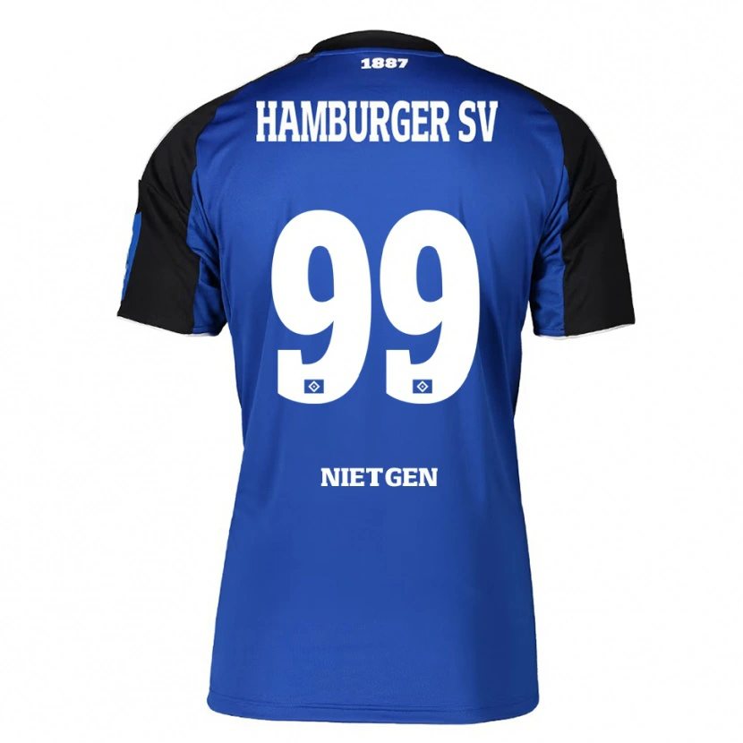 DanxenキッズMarvin Nietgen#99ブルー ブラックアウェイシャツ2025/26ジャージーユニフォーム