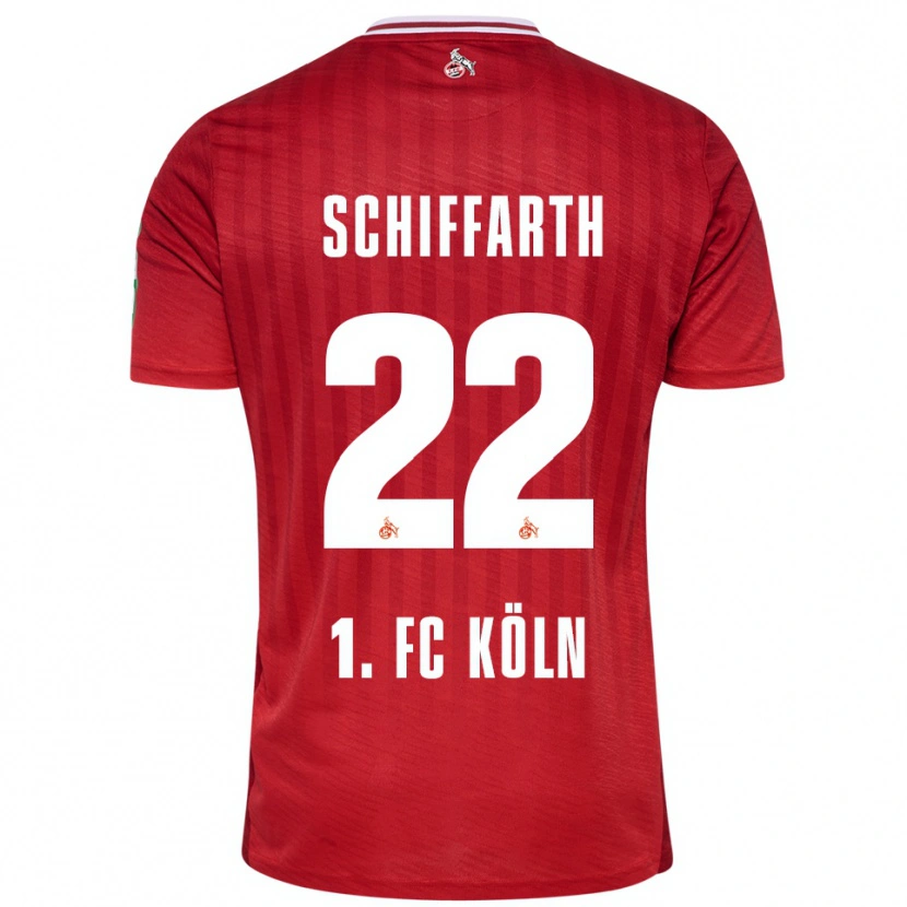 DanxenキッズJulia Schiffarth#22レッド ホワイトアウェイシャツ2025/26ジャージーユニフォーム