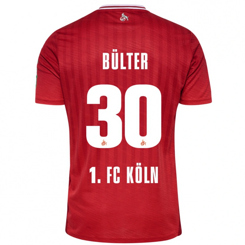 DanxenキッズMarius Bülter#30レッド ホワイトアウェイシャツ2025/26ジャージーユニフォーム