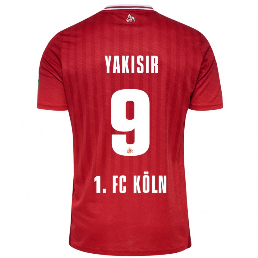 DanxenキッズEmir-Ahmet Yakisir#9レッド ホワイトアウェイシャツ2025/26ジャージーユニフォーム