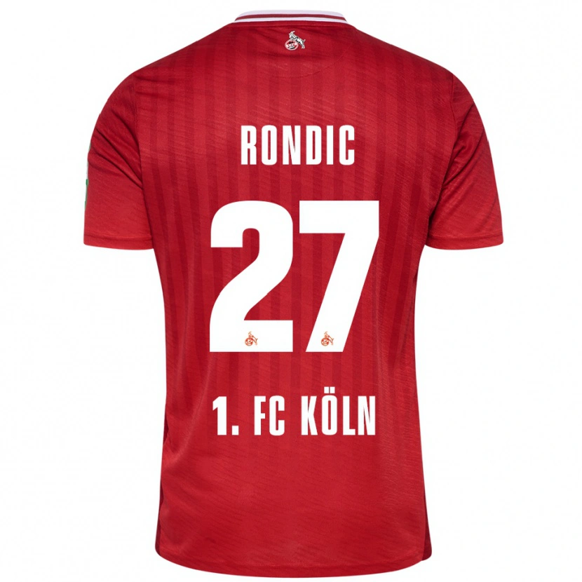 DanxenキッズImad Rondic#27レッド ホワイトアウェイシャツ2025/26ジャージーユニフォーム