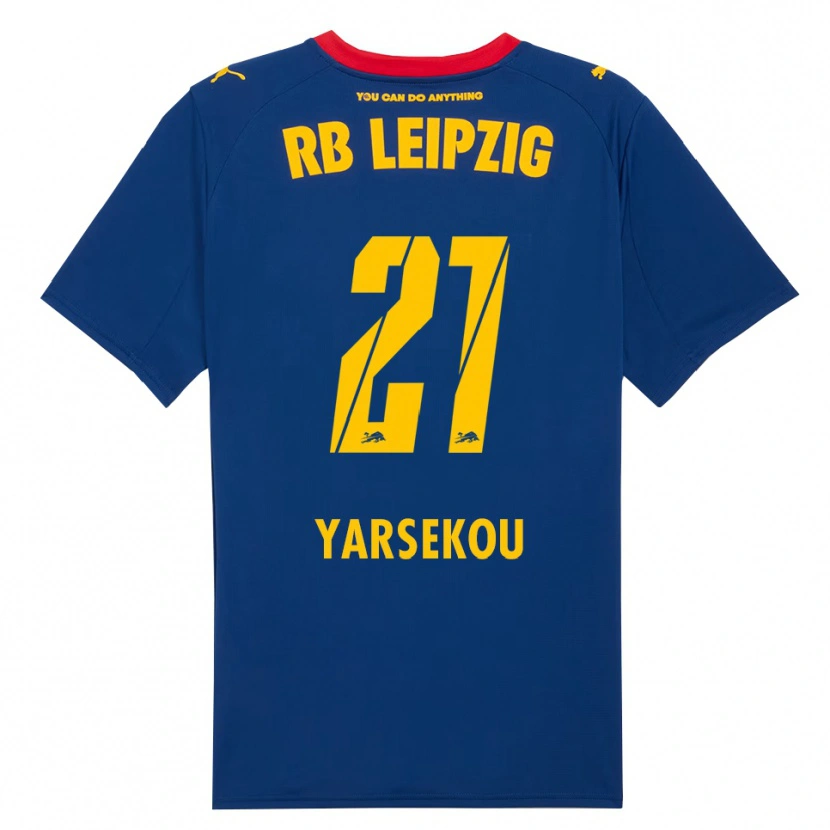 DanxenキッズDilane Yarsekou#21ネイビー レッドアウェイシャツ2025/26ジャージーユニフォーム