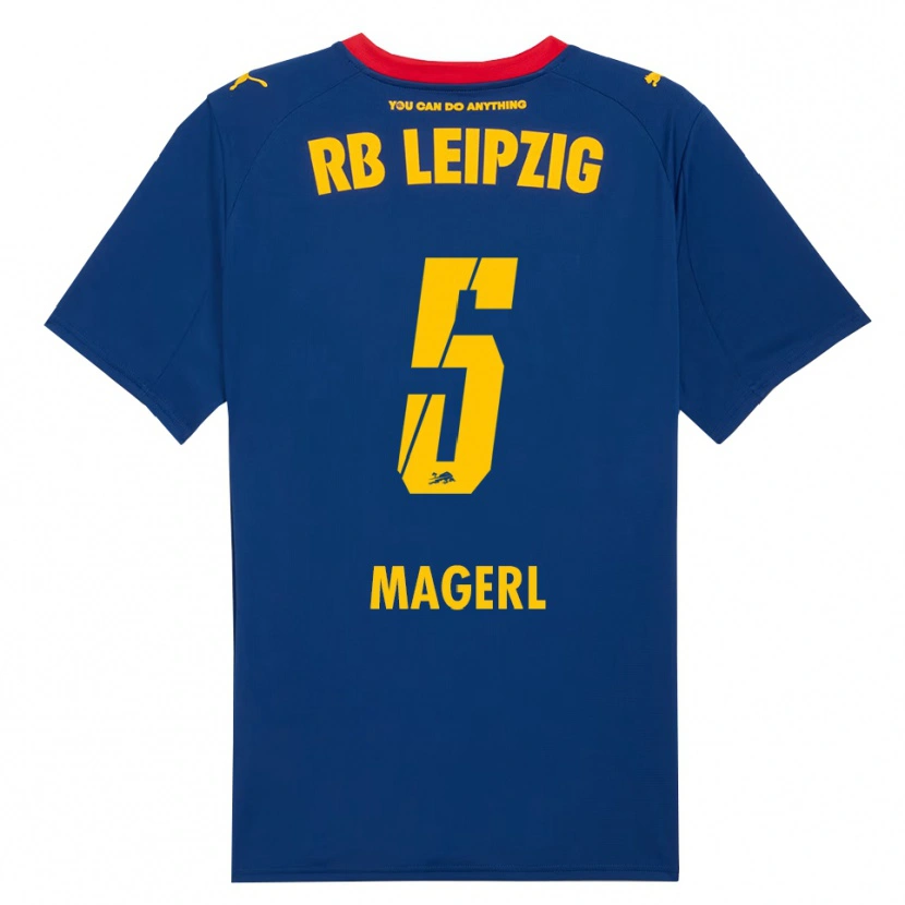 DanxenキッズJulia Magerl#5ネイビー レッドアウェイシャツ2025/26ジャージーユニフォーム