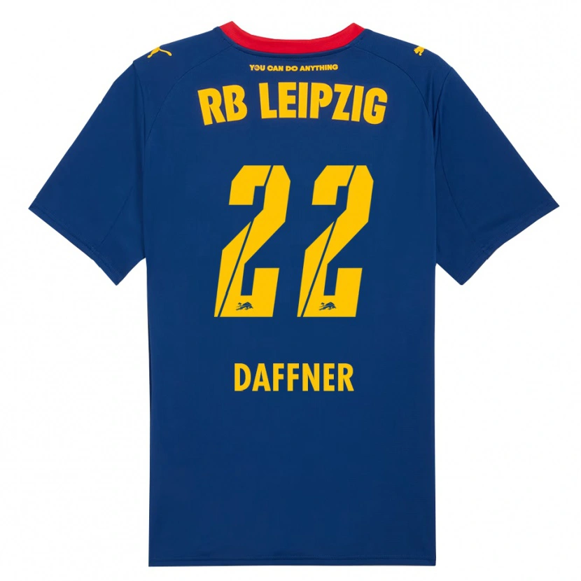 Danxenキッズフェリックス・ダフナー#22ネイビー レッドアウェイシャツ2025/26ジャージーユニフォーム