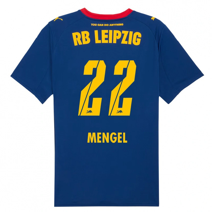 DanxenキッズLuca Mengel#22ネイビー レッドアウェイシャツ2025/26ジャージーユニフォーム