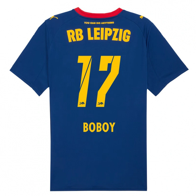DanxenキッズDelice Boboy#17ネイビー レッドアウェイシャツ2025/26ジャージーユニフォーム
