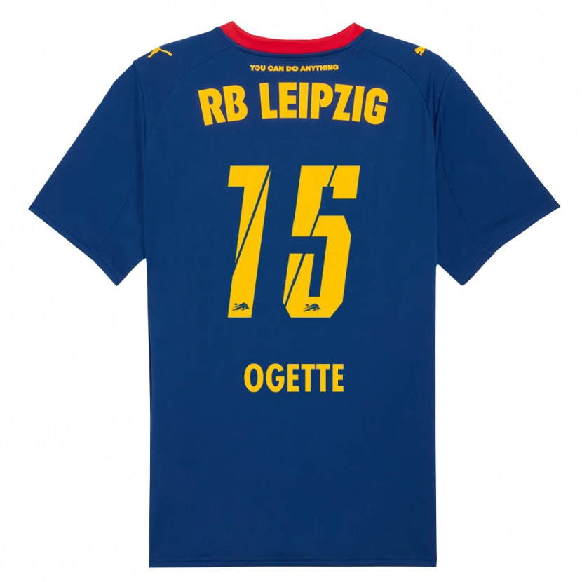 DanxenキッズIsrael Ogette#15ネイビー レッドアウェイシャツ2025/26ジャージーユニフォーム