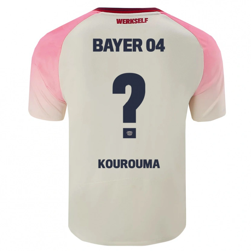 DanxenキッズFakouman Kourouma#0ピンク オフホワイトアウェイシャツ2025/26ジャージーユニフォーム
