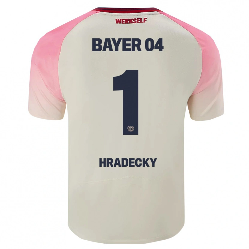 Danxenキッズルーカス・フラデツキー#1ピンク オフホワイトアウェイシャツ2025/26ジャージーユニフォーム