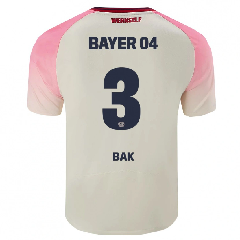 DanxenキッズEmre Bak#3ピンク オフホワイトアウェイシャツ2025/26ジャージーユニフォーム