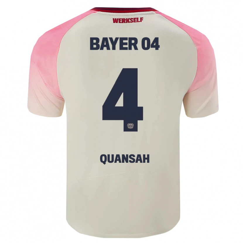 Danxenキッズジャレル・クアンサー#4ピンク オフホワイトアウェイシャツ2025/26ジャージーユニフォーム