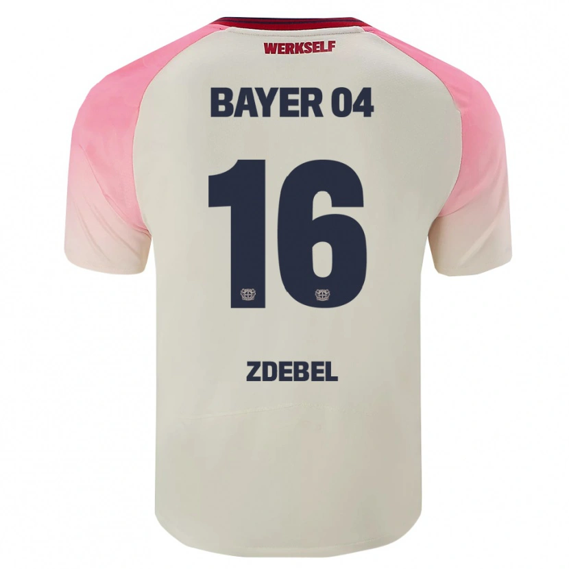 DanxenキッズSofie Zdebel#16ピンク オフホワイトアウェイシャツ2025/26ジャージーユニフォーム