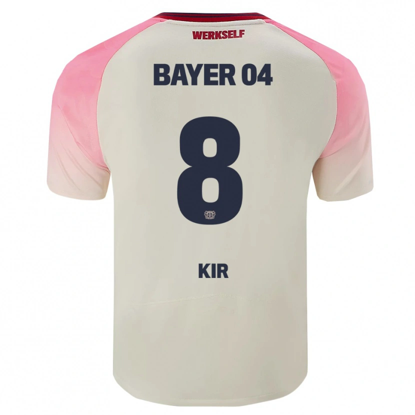 Danxenキッズブラク・キール#8ピンク オフホワイトアウェイシャツ2025/26ジャージーユニフォーム