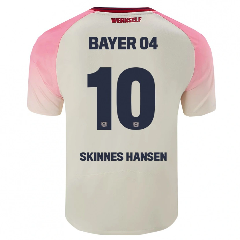 DanxenキッズSynne Skinnes Hansen#10ピンク オフホワイトアウェイシャツ2025/26ジャージーユニフォーム