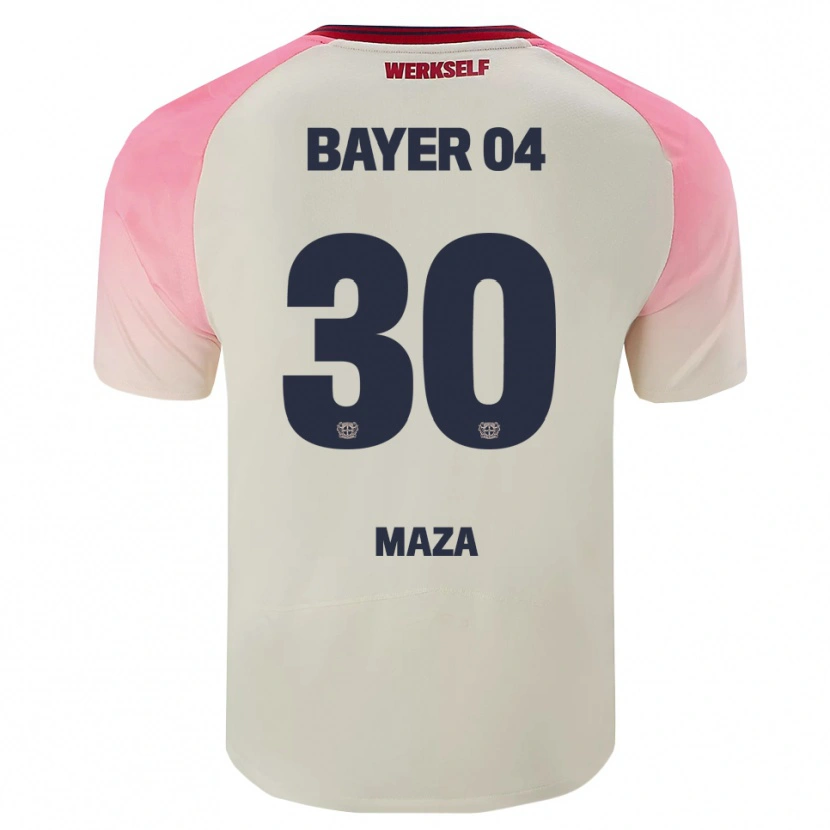Danxenキッズイブラヒム・マーサ#30ピンク オフホワイトアウェイシャツ2025/26ジャージーユニフォーム