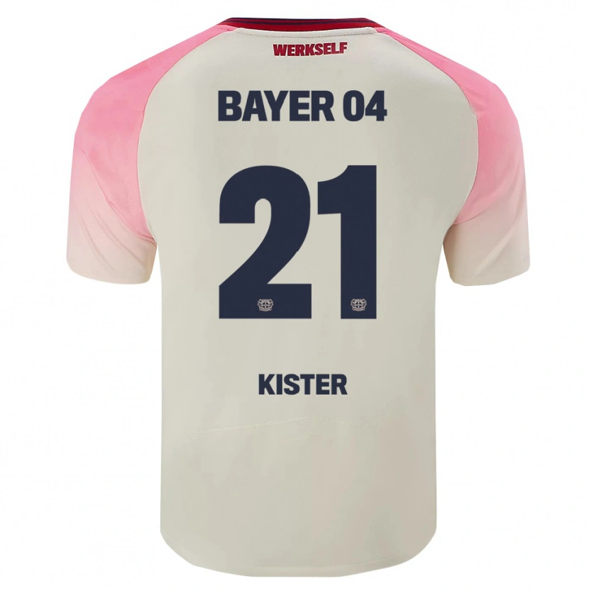 DanxenキッズAkim Kister#21ピンク オフホワイトアウェイシャツ2025/26ジャージーユニフォーム
