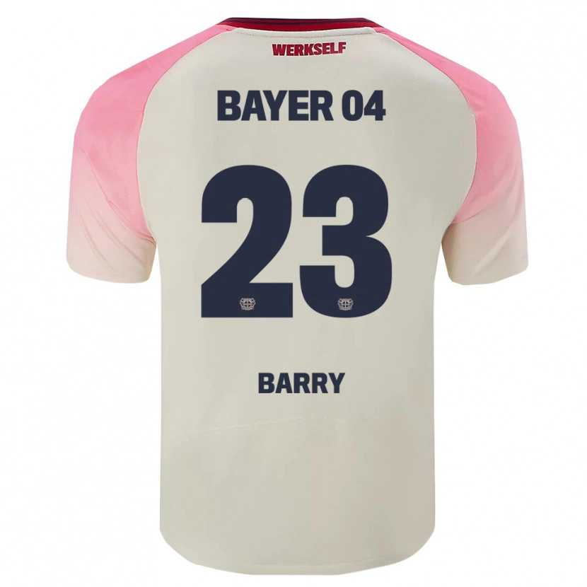 DanxenキッズAlpha Barry#23ピンク オフホワイトアウェイシャツ2025/26ジャージーユニフォーム