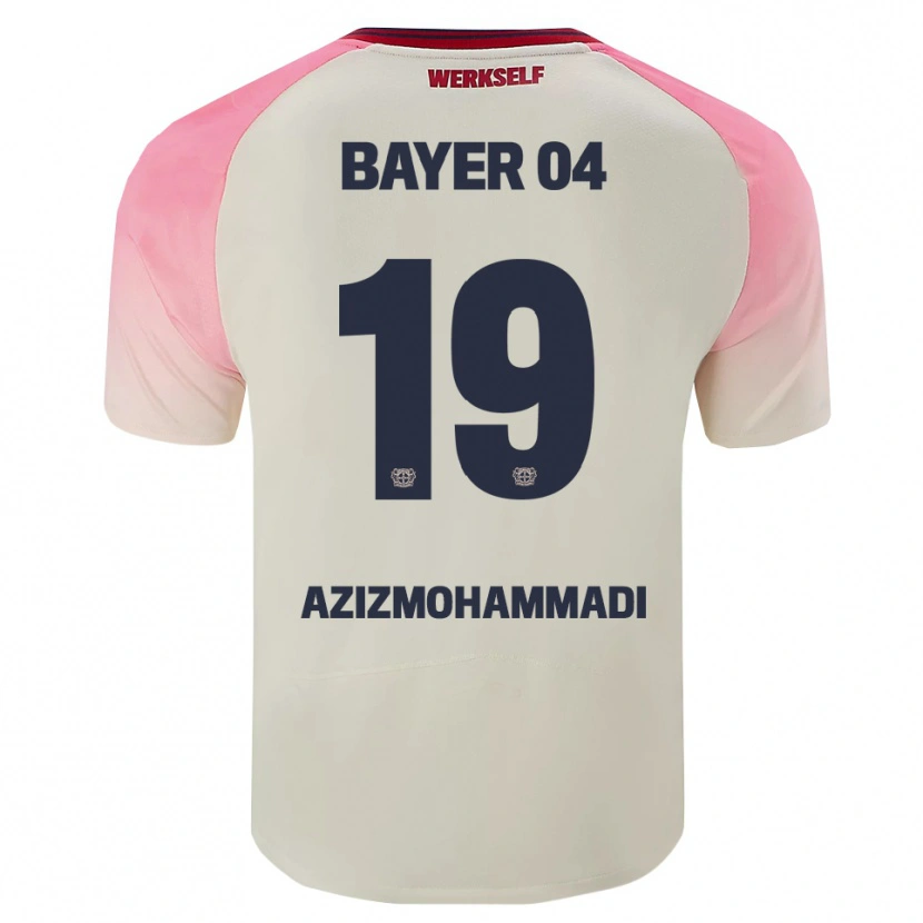DanxenキッズMick Azizmohammadi#19ピンク オフホワイトアウェイシャツ2025/26ジャージーユニフォーム