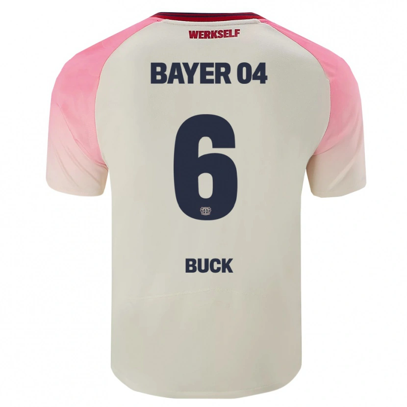 DanxenキッズDustin Buck#6ピンク オフホワイトアウェイシャツ2025/26ジャージーユニフォーム