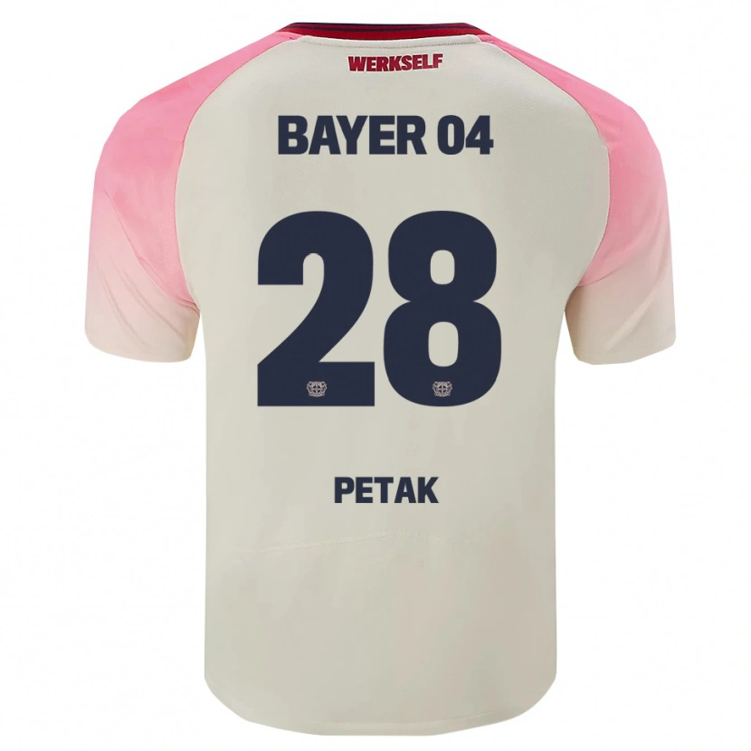 DanxenキッズRaoul Petak#28ピンク オフホワイトアウェイシャツ2025/26ジャージーユニフォーム