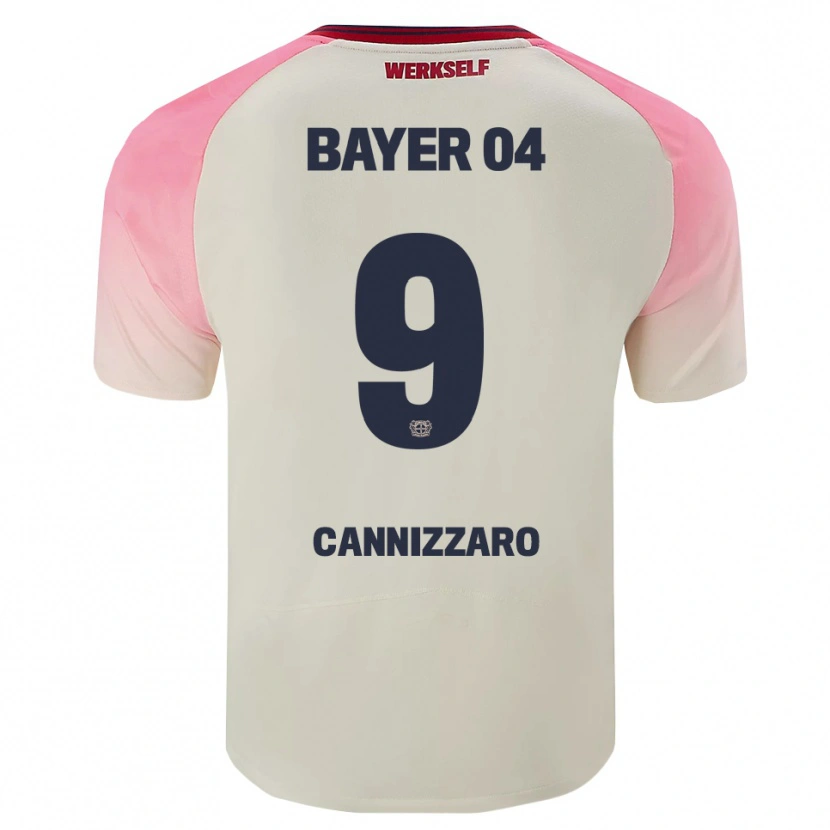 DanxenキッズSimone Cannizzaro#9ピンク オフホワイトアウェイシャツ2025/26ジャージーユニフォーム