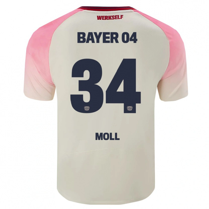 DanxenキッズAnne Moll#34ピンク オフホワイトアウェイシャツ2025/26ジャージーユニフォーム