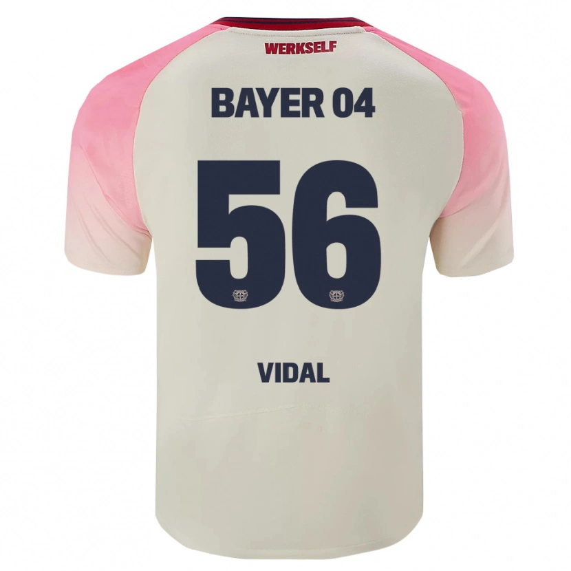DanxenキッズJuliette Vidal#56ピンク オフホワイトアウェイシャツ2025/26ジャージーユニフォーム