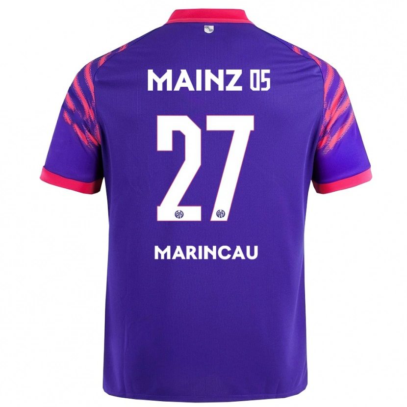 DanxenキッズEmanuel Marincău#27ネイビー ピンクアウェイシャツ2025/26ジャージーユニフォーム