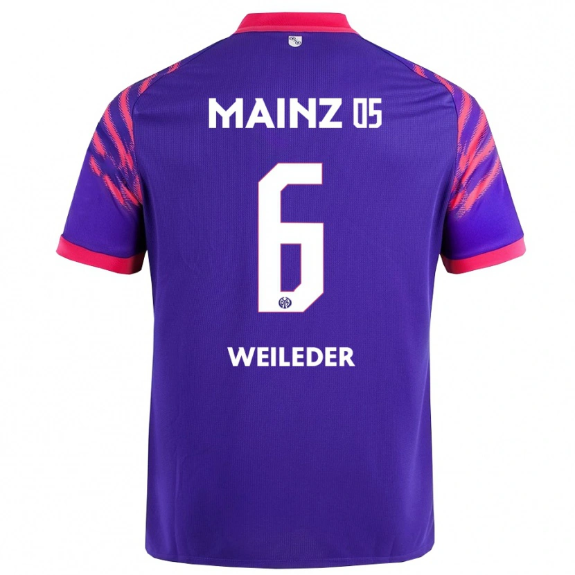 DanxenキッズTobias Weileder#6ネイビー ピンクアウェイシャツ2025/26ジャージーユニフォーム