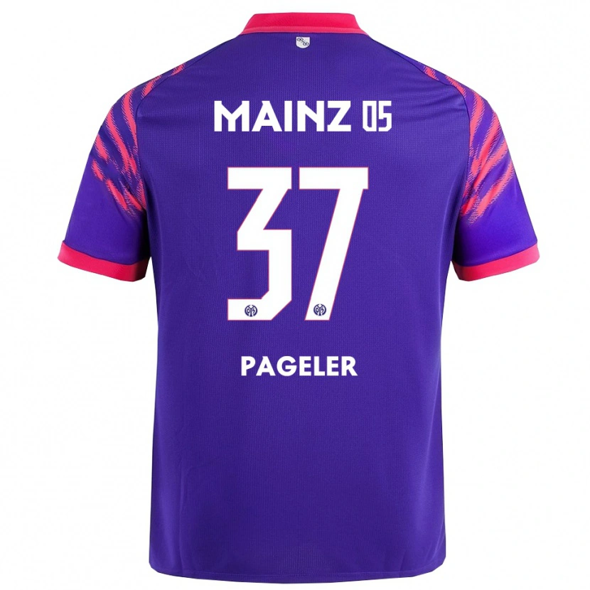 DanxenキッズMaja Pageler#37ネイビー ピンクアウェイシャツ2025/26ジャージーユニフォーム