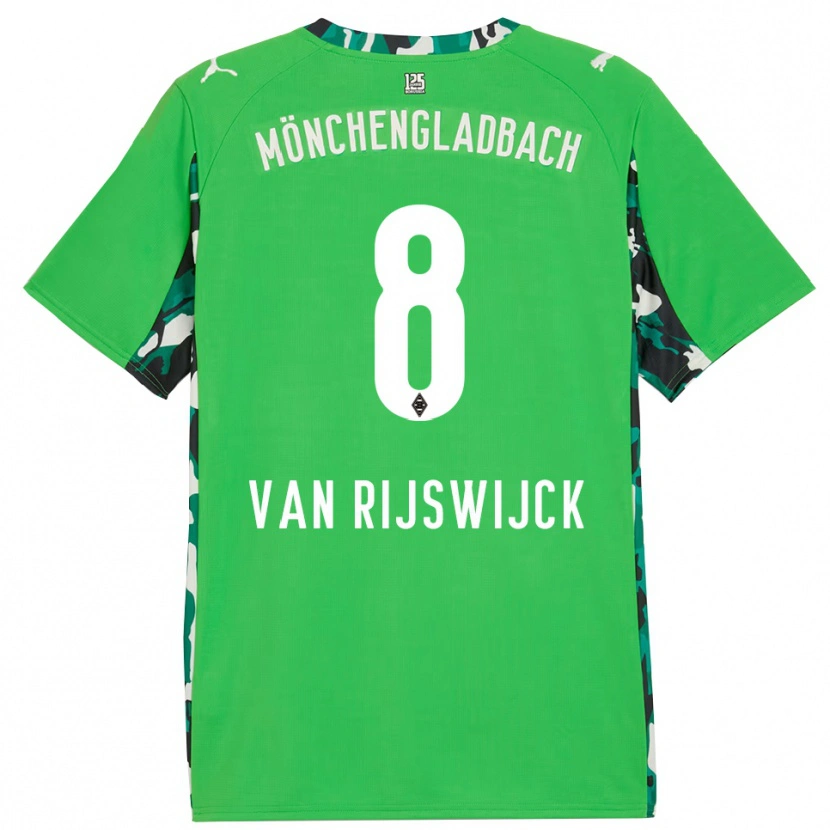 DanxenキッズBritt Van Rijswijck#8グリーン ブラックアウェイシャツ2025/26ジャージーユニフォーム