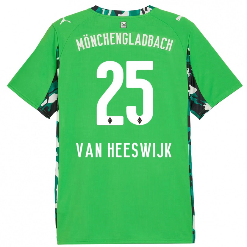Danxenキッズアンバー・ヴァン・ヒースウェイク#25グリーン ブラックアウェイシャツ2025/26ジャージーユニフォーム