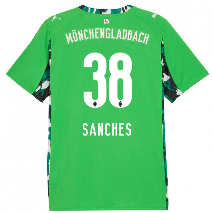 Danxenキッズイヴァンドロ・ボルジェス・サンチェス#38グリーン ブラックアウェイシャツ2025/26ジャージーユニフォーム