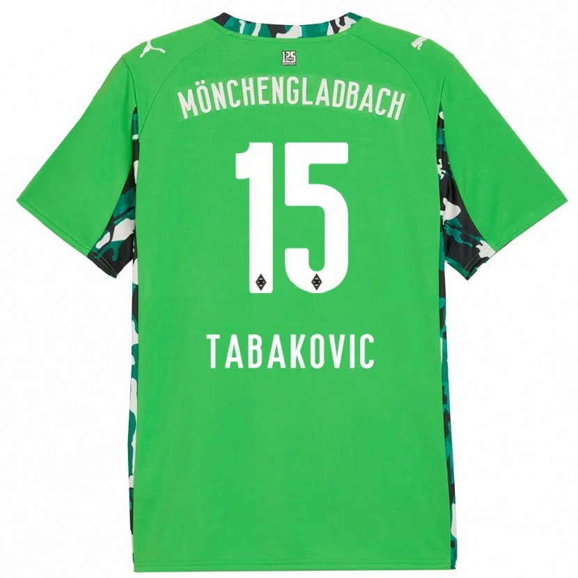 Danxenキッズハリス・タバコヴィッチ#15グリーン ブラックアウェイシャツ2025/26ジャージーユニフォーム
