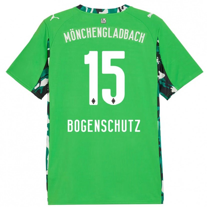 Danxenキッズケルスティン・ボーゲンシュッツ#15グリーン ブラックアウェイシャツ2025/26ジャージーユニフォーム