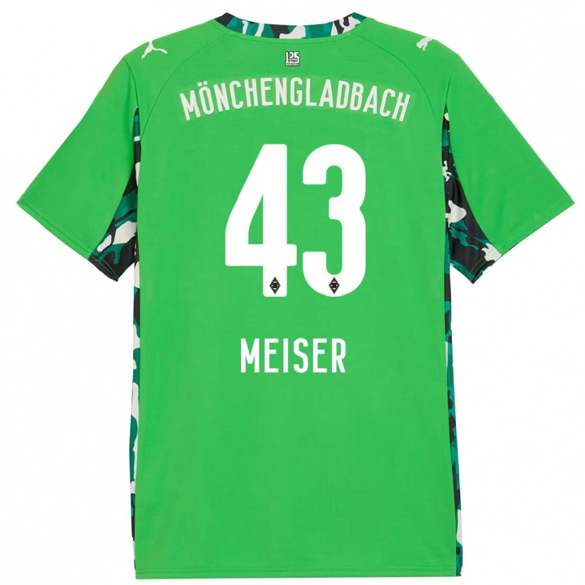 Danxenキッズタイラー・ルイス・マイザー#43グリーン ブラックアウェイシャツ2025/26ジャージーユニフォーム