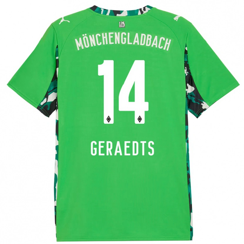 Danxenキッズケルシー・ゲーレーツ#14グリーン ブラックアウェイシャツ2025/26ジャージーユニフォーム