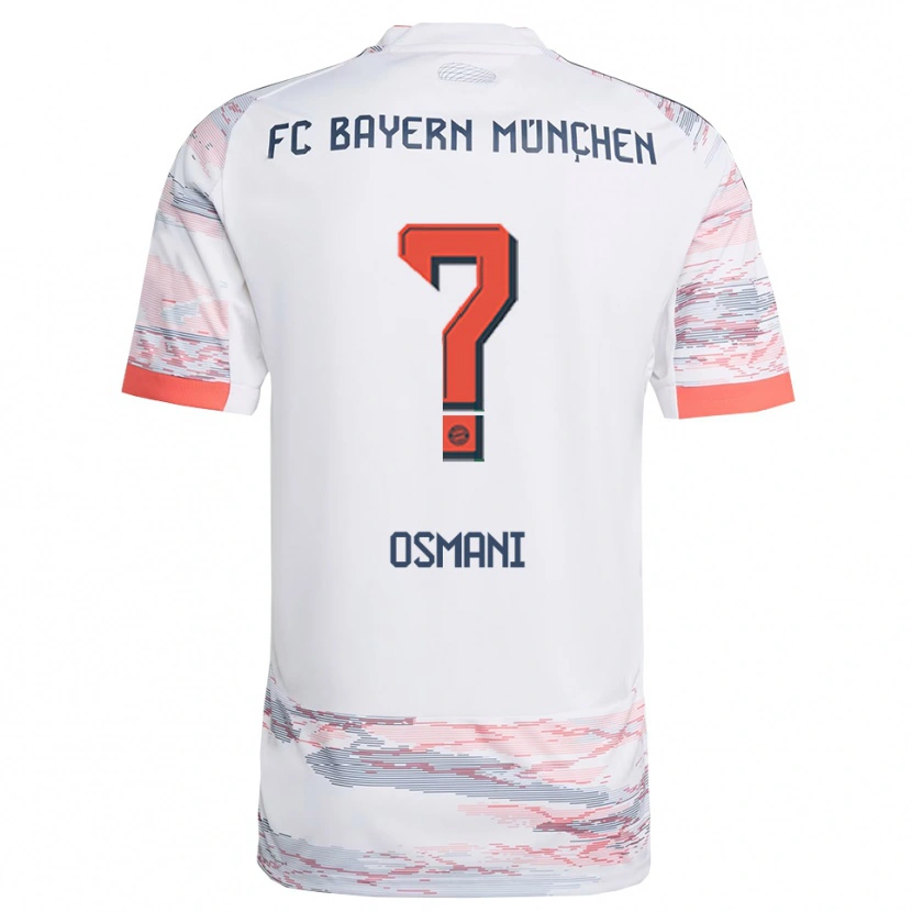 DanxenキッズErblin Osmani#0ホワイト グレーアウェイシャツ2025/26ジャージーユニフォーム