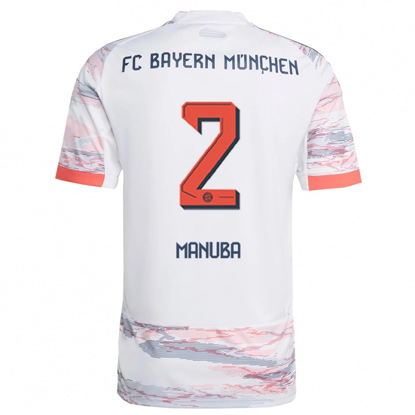 Danxenキッズヴィンセント・マヌバ#2ホワイト グレーアウェイシャツ2025/26ジャージーユニフォーム