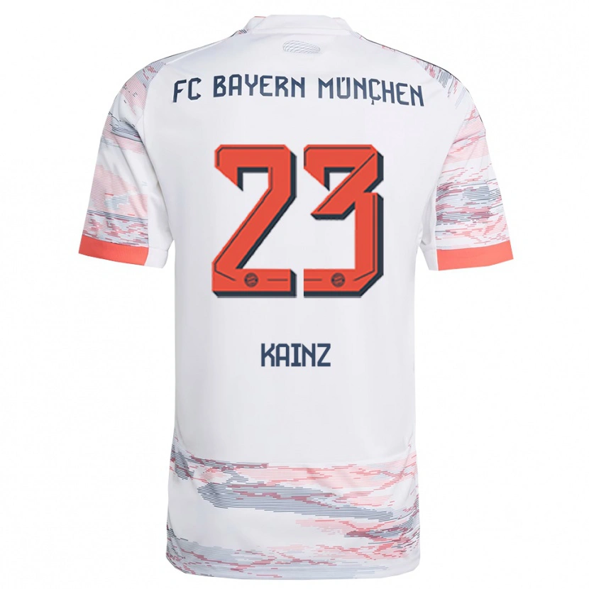 DanxenキッズManuel Kainz#23ホワイト グレーアウェイシャツ2025/26ジャージーユニフォーム