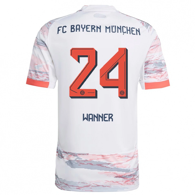 Danxenキッズパウル・ヴァナー#24ホワイト グレーアウェイシャツ2025/26ジャージーユニフォーム