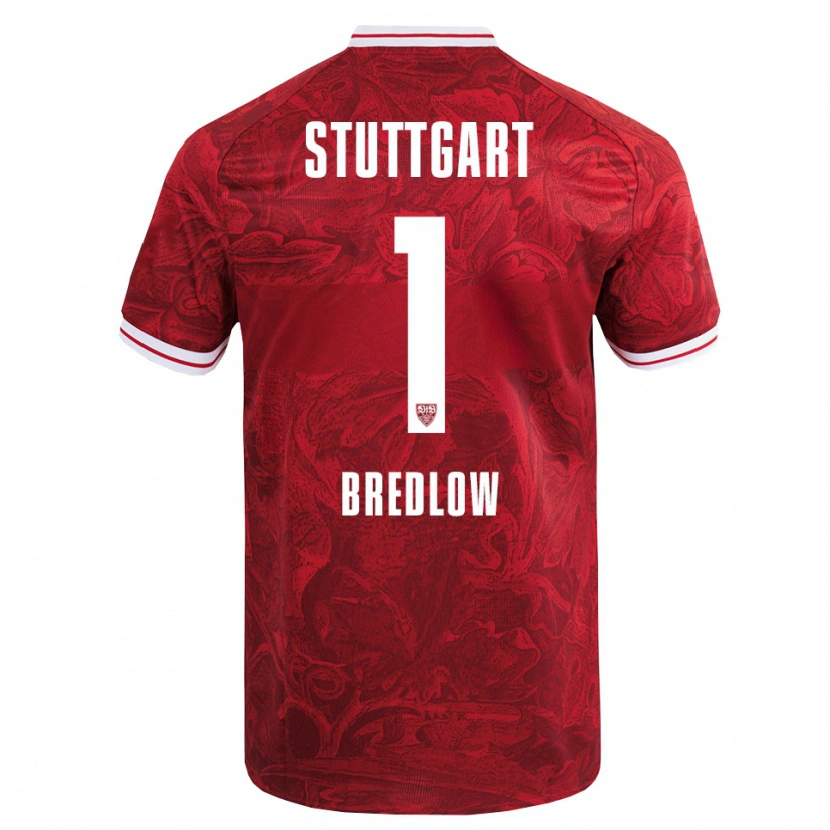 Danxenキッズファビアン・ブレドロウ#1レッド ブラックアウェイシャツ2025/26ジャージーユニフォーム