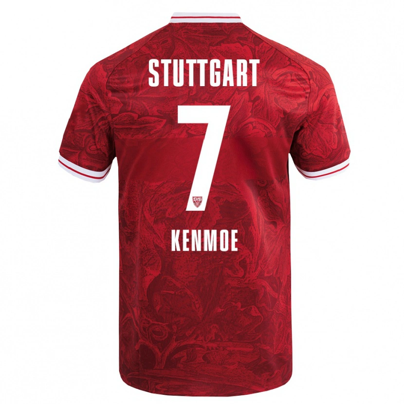 DanxenキッズBrayann Kenmoe#7レッド ブラックアウェイシャツ2025/26ジャージーユニフォーム