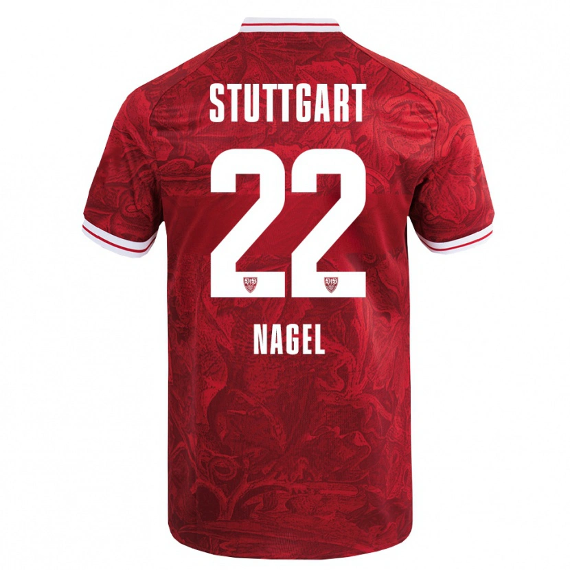 DanxenキッズLucas Nagel#22レッド ブラックアウェイシャツ2025/26ジャージーユニフォーム