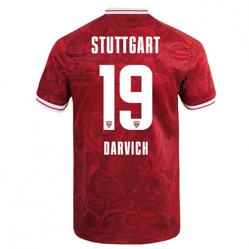 Danxenキッズノア・ダービッチ#19レッド ブラックアウェイシャツ2025/26ジャージーユニフォーム