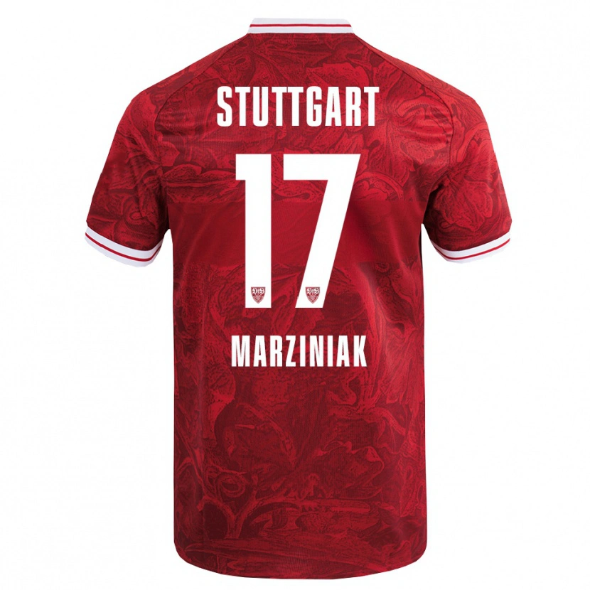 DanxenキッズChiara Marziniak#17レッド ブラックアウェイシャツ2025/26ジャージーユニフォーム