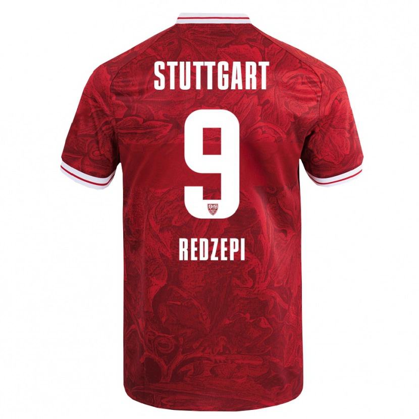 DanxenキッズEnis Redzepi#9レッド ブラックアウェイシャツ2025/26ジャージーユニフォーム