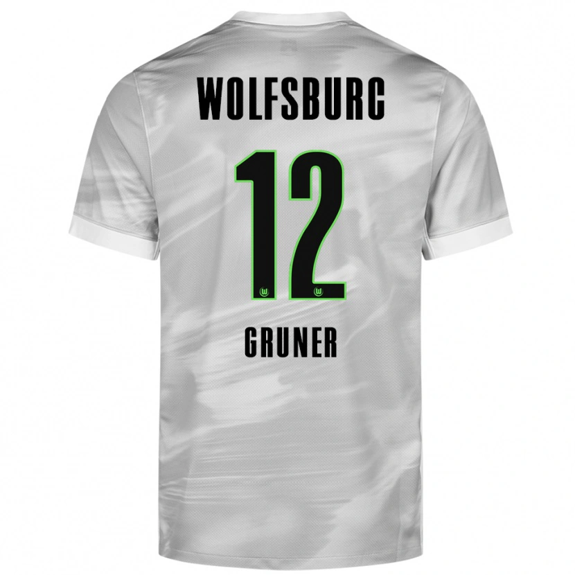 DanxenキッズPaul Gruner#12グレー ホワイトアウェイシャツ2025/26ジャージーユニフォーム