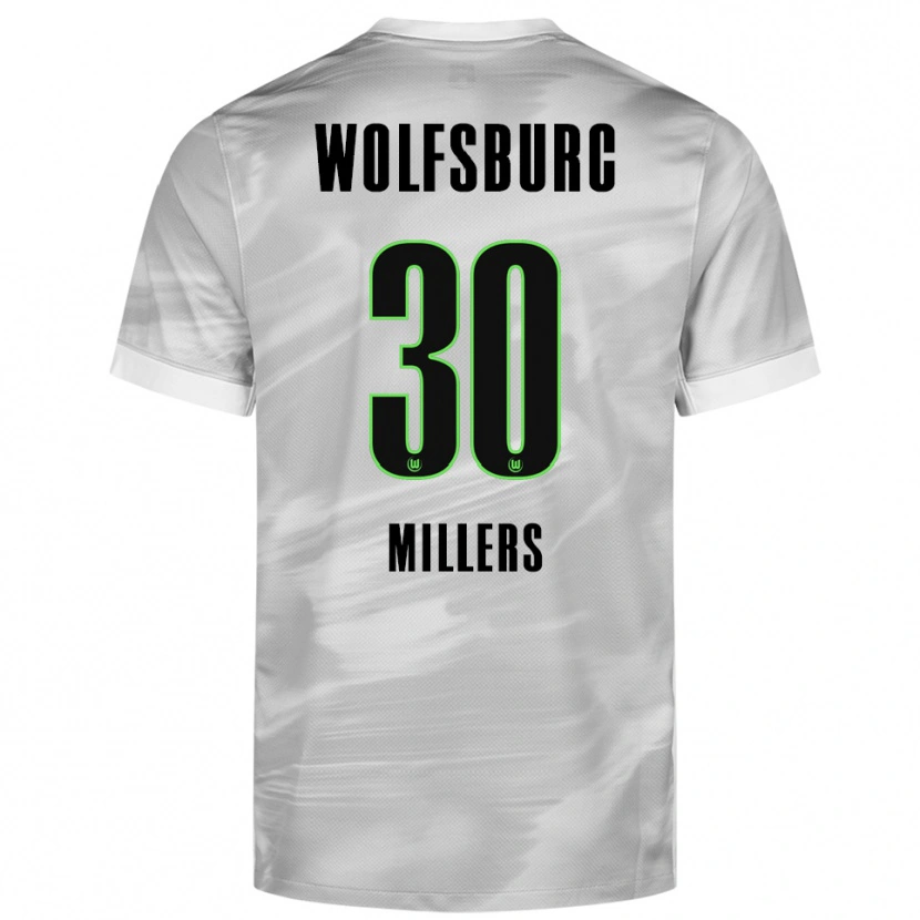 DanxenキッズKristers Millers#30グレー ホワイトアウェイシャツ2025/26ジャージーユニフォーム