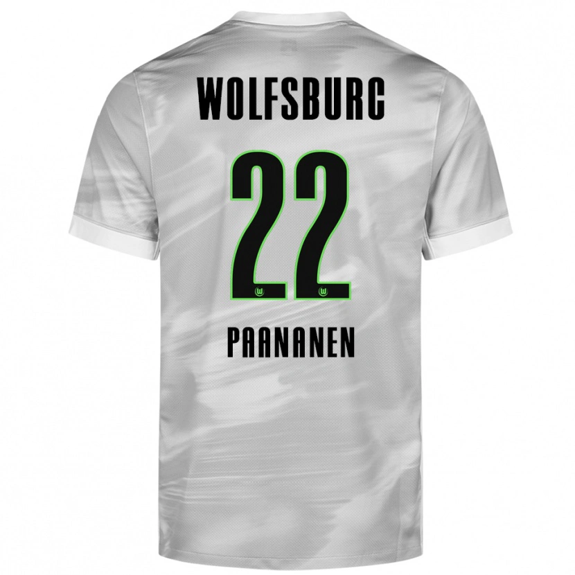 DanxenキッズOtto Paananen#22グレー ホワイトアウェイシャツ2025/26ジャージーユニフォーム
